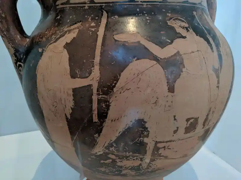 Demeter and Triptolemos on amphora